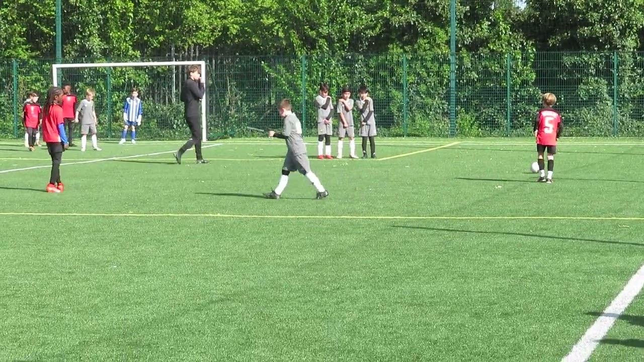 9 year old does the Ronaldinho and celebrates like Spider Man.