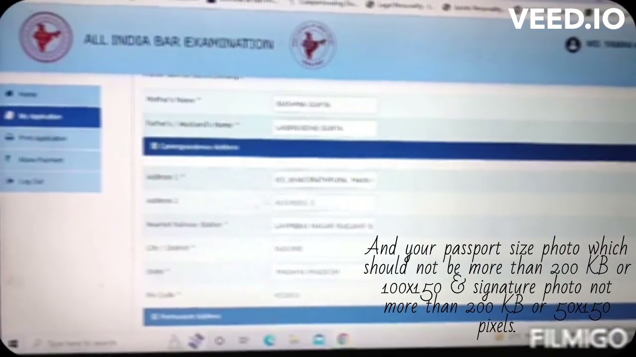 HOW TO FILL ALL INDIA BAR EXAMINATION XVII FORM ? Step by step exam form filling