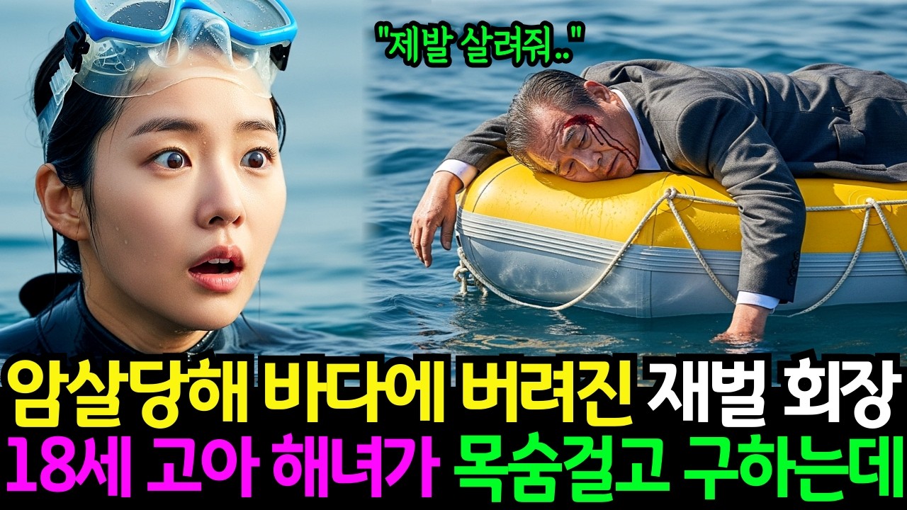 암살 당해 바다에 버려진 백만장자 재벌회장을 고아 해녀 소녀가 목숨 걸고 구하는데