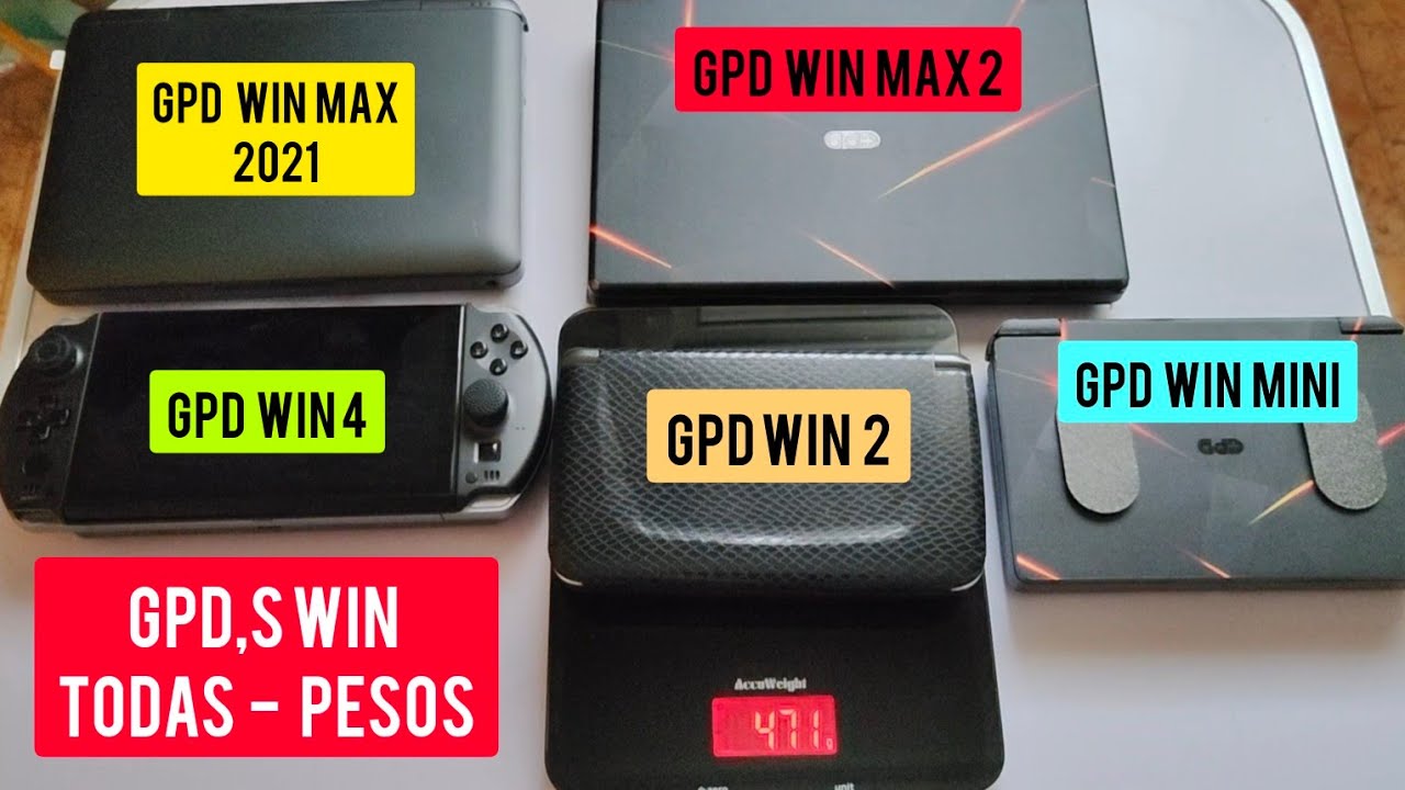 PESOS GPD WIN MAX 2021-GPD WIN MAX 2-GPD WIN 4-GPD WIN 2 Y GPD WIN MINI-PRIMERAS IMPRESIONES.🕹️🎮👾🤗