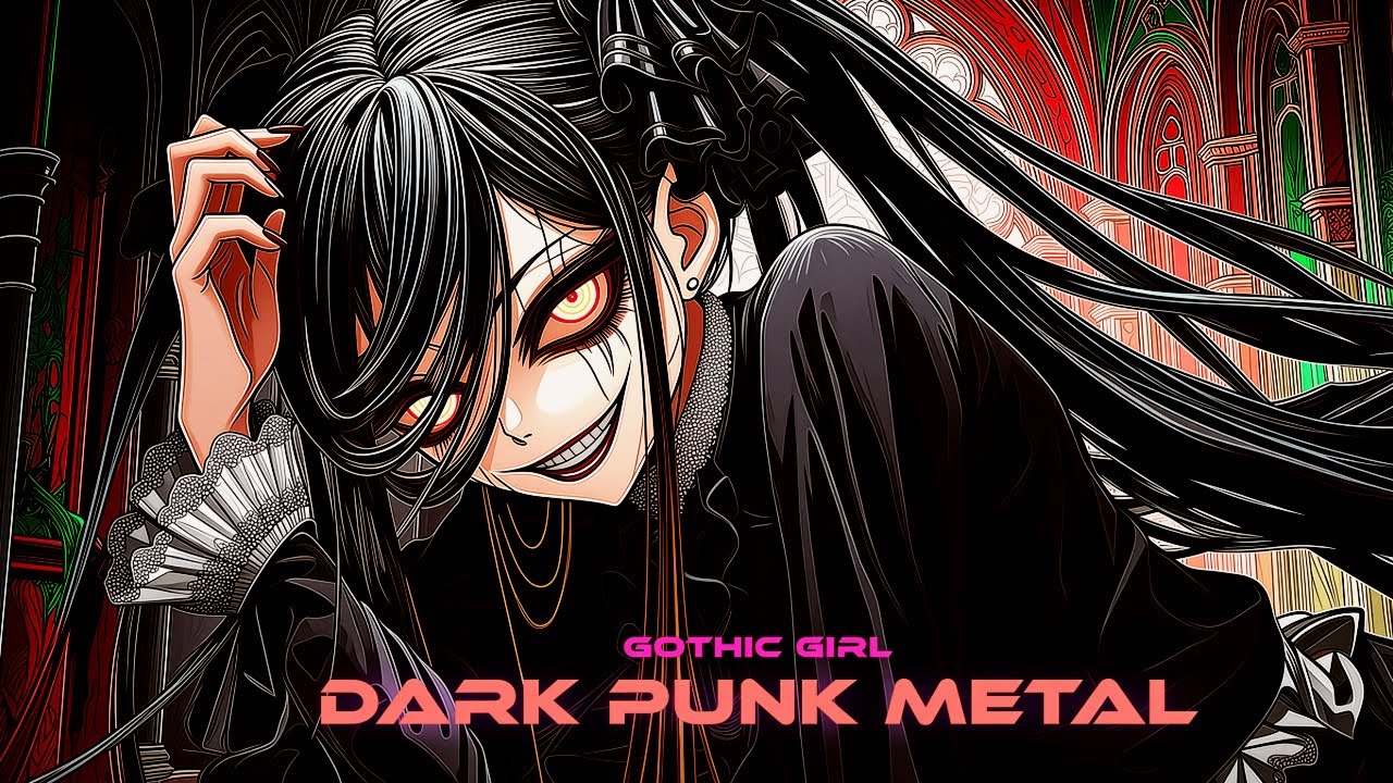 Gothic Girl / Dark Cyberpunk glitch Metal / The Smile of Night