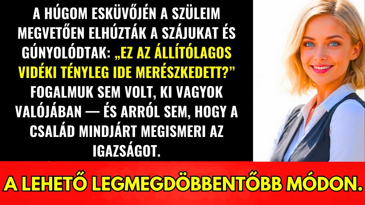 A Nővérem Esküvőjén A Szüleim Kinevettek—Amíg Egy Igazság Fel Nem Bukkant