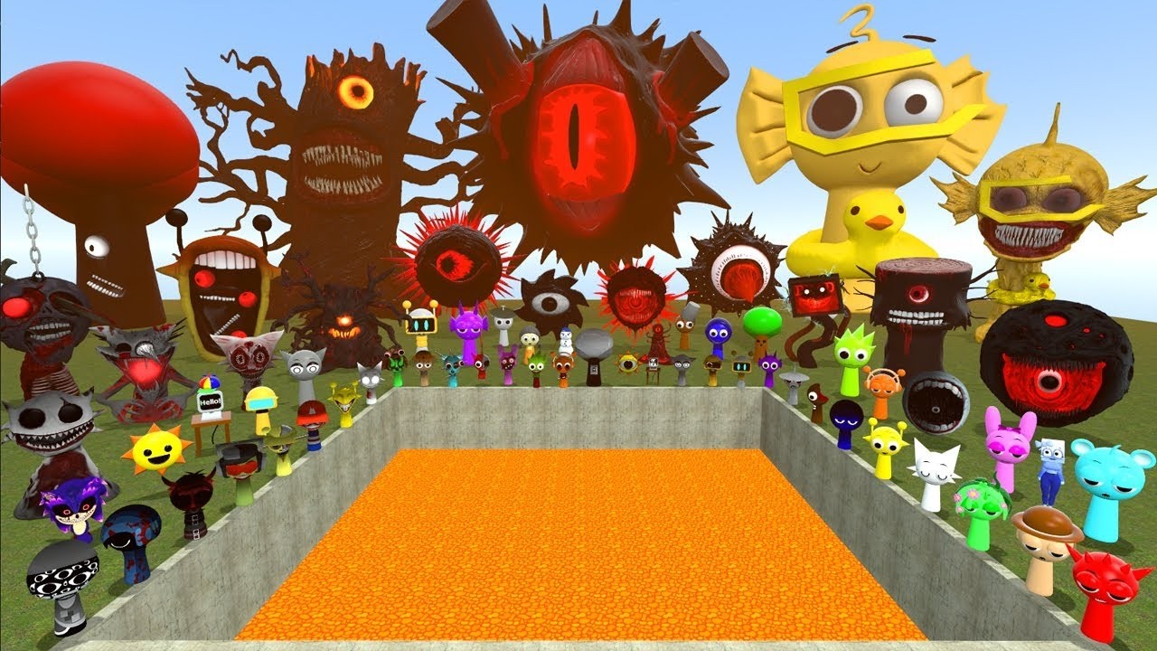 🔥 BIG HOLE LAVA ORIGINAL SPRUNKI vs SPRUNKI OC vs COOL AS ICE INCREDIBOX SPARTAN KICKING Gmod