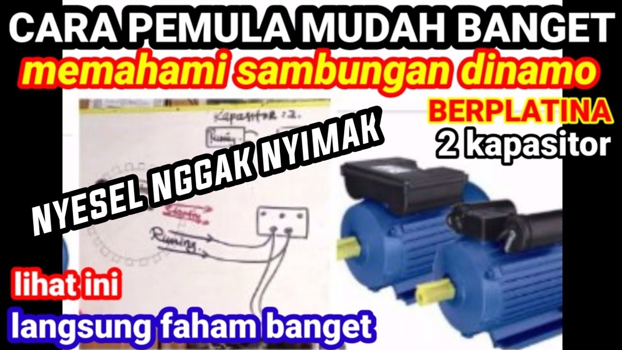 Ini yg di tunggu PEmula CERDAS. nyambung Dinamo ber platina 1 dan 2 kapasitor