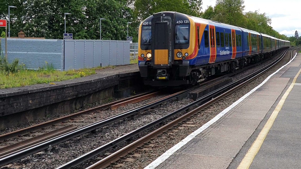 South Western Railway - Esher Station- Sandown Park racecourse views