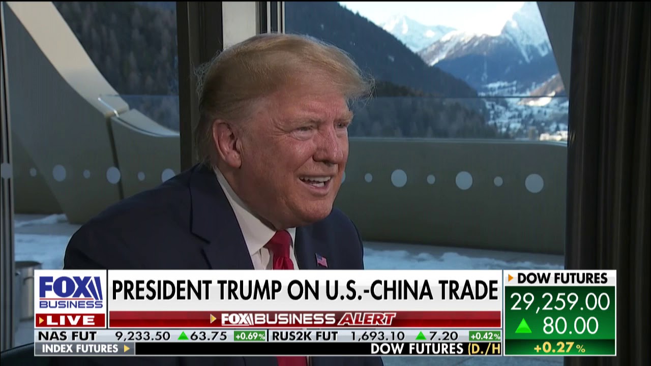 Interview: Maria Bartiromo Interviews Donald Trump on Fox Business from Davos - January 22, 2020