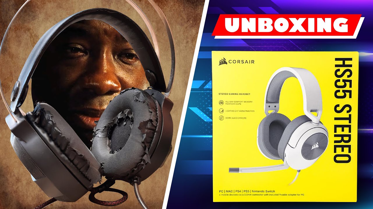 🎮 ¡MI CUMPLEAÑOS! Corsair HS55 Stereo ♿ Unboxing + Pruebas + Opiniones español latino.