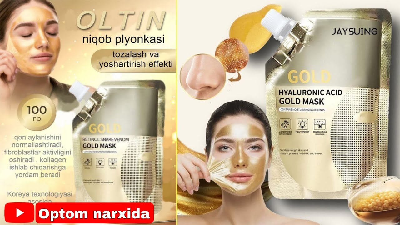 Gold mask - ayollar uchun ajinlarga qarshi orginal tilla maska | #gold #maska #ajin