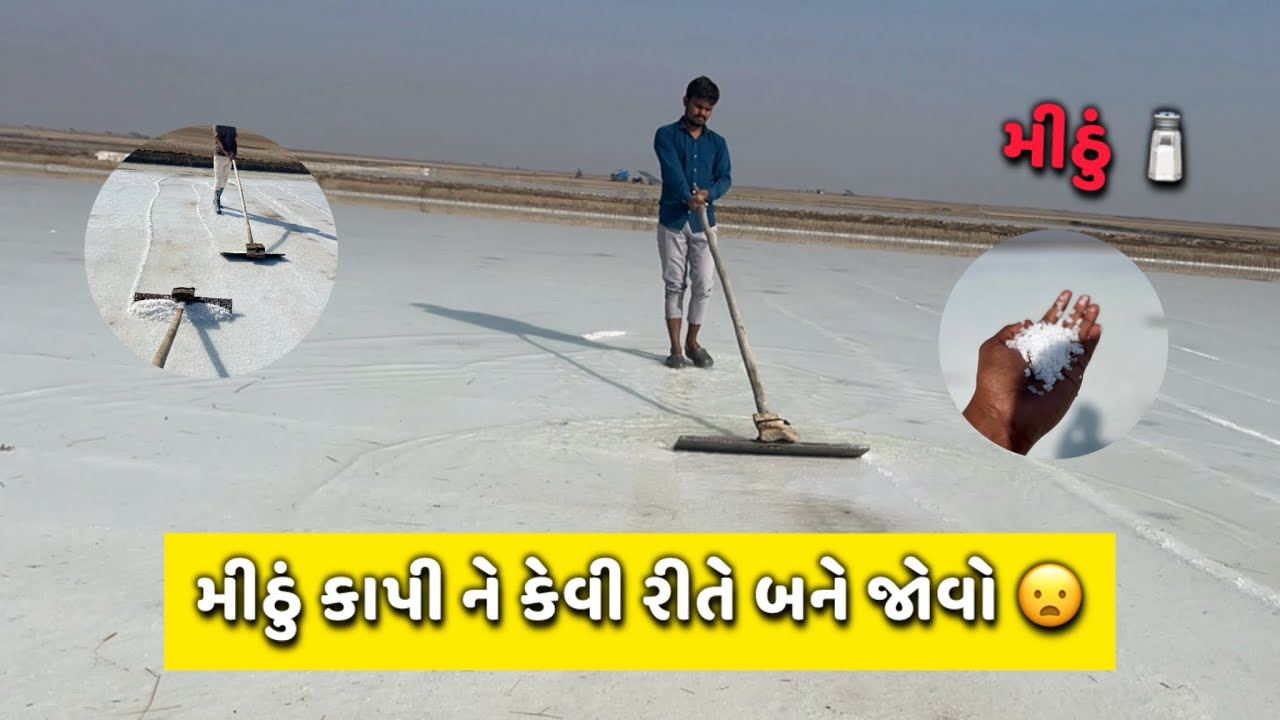 મીઠા નું પોડુ કાપવાનું કામ 😨😱#mithu #namak #slatfarmvlog #vlog #Kutchlittlerann #rannvlog #farming 