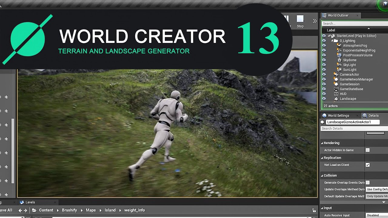 World Creator 2. Export to Unreal Engine 4 + Brushify. Part 1