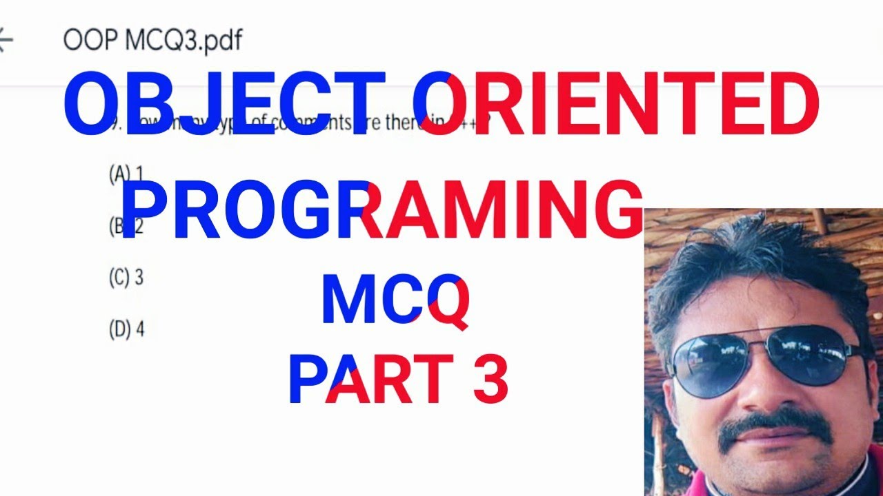 Object Oriented Programming MCQ OOPS MCQ Part 3