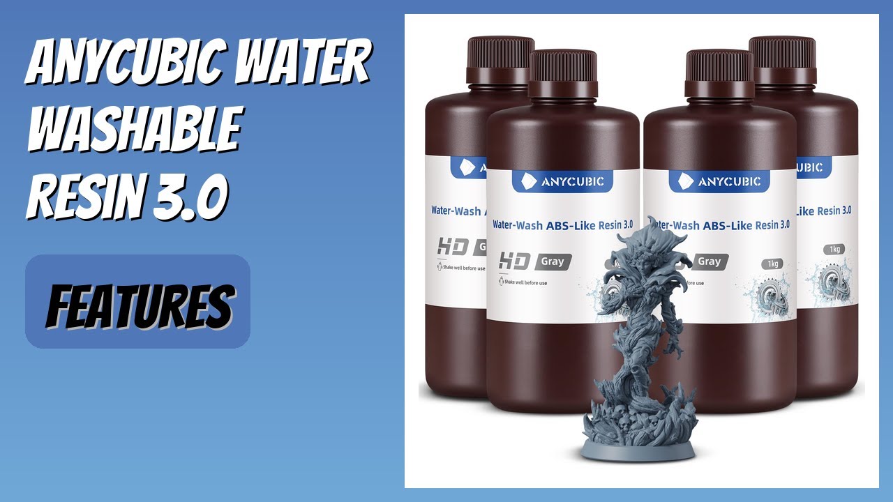 REVIEW (2026): ANYCUBIC Water Washable Resin 3.0. Features