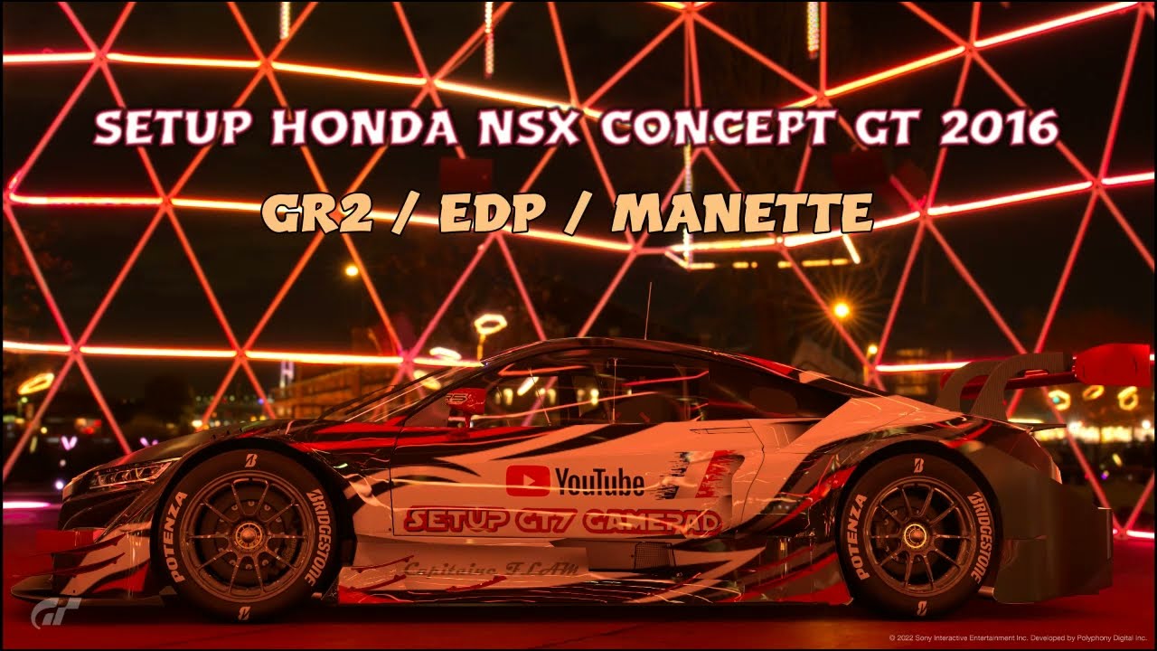 SETUP HONDA NSX CONCEPT GT 2016 / GR2 / EDP / MANETTE