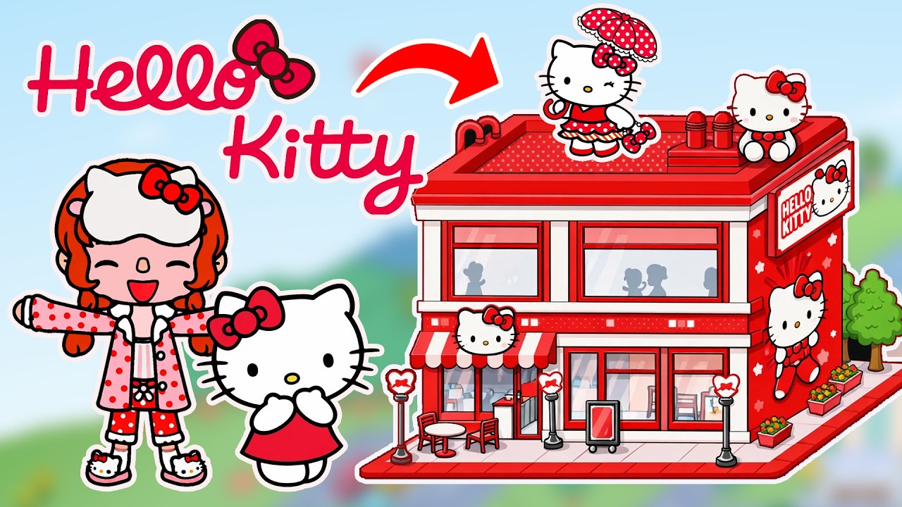 NEW UPDATE! 😱 HELLO KITTY New Free Shopping Center Makeover in Toca Boca ✨🏡  | SanSan Toca Channel