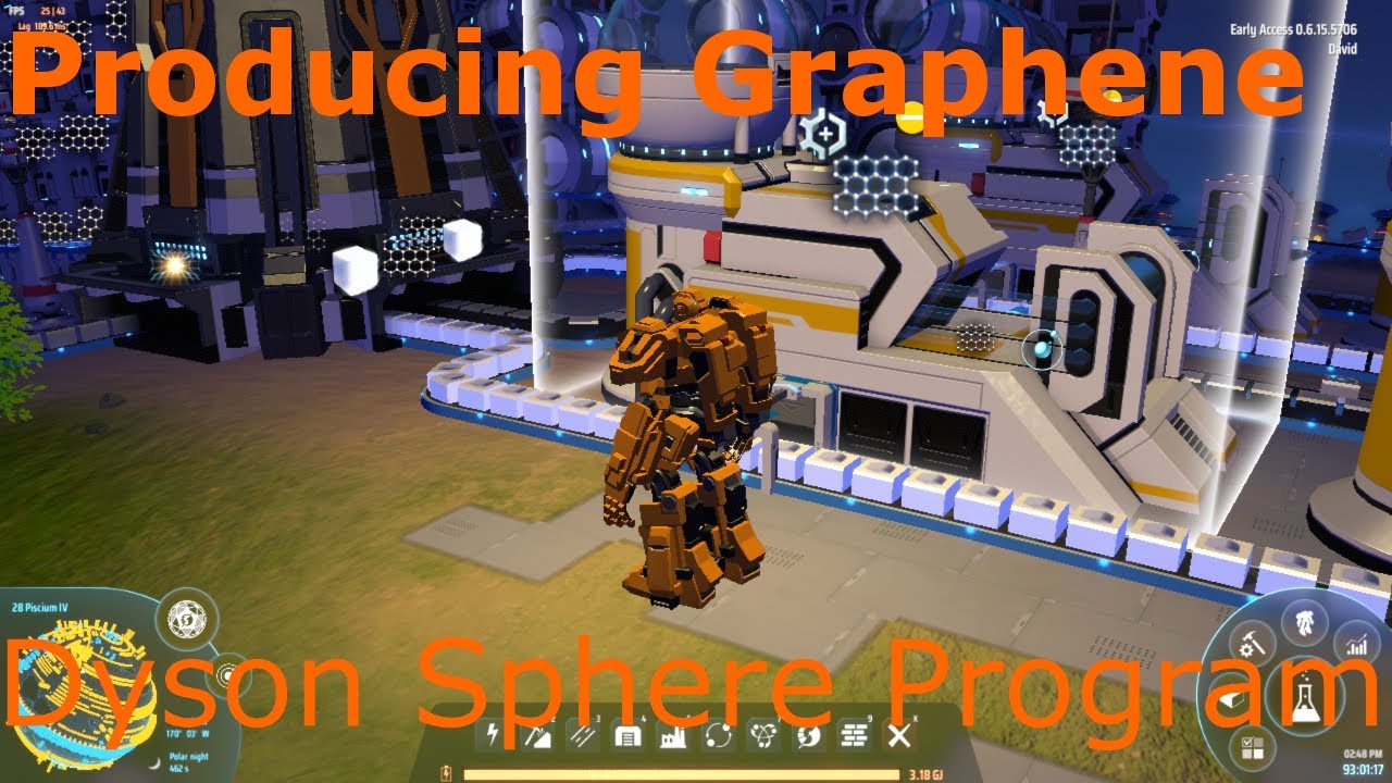 Producing Graphene (Refined Oil, Sulfuric Acid, Fire Ice, Orbital Collector) - Dyson Sphere Program