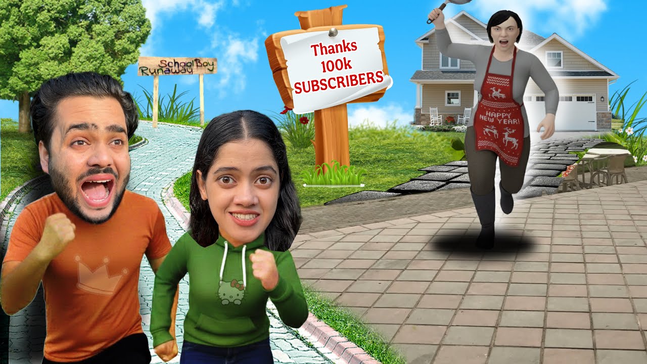 We COMPLETED 100k SUBSCRIBERS & Played School Boy Runaway