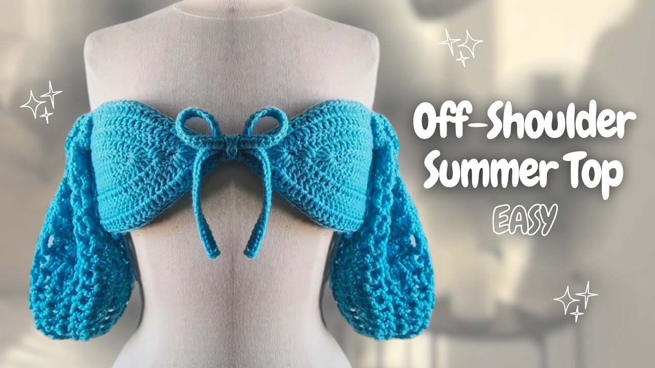 How To Crochet an Off The Shoulder Summer Top | Beginner Friendly Tutorial