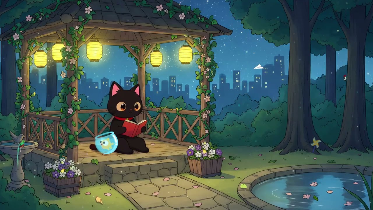 Milo's Enchanting Night Read 📚 Cozy Lofi Hip Hop 🐾 Music to Relax, Study & Chill