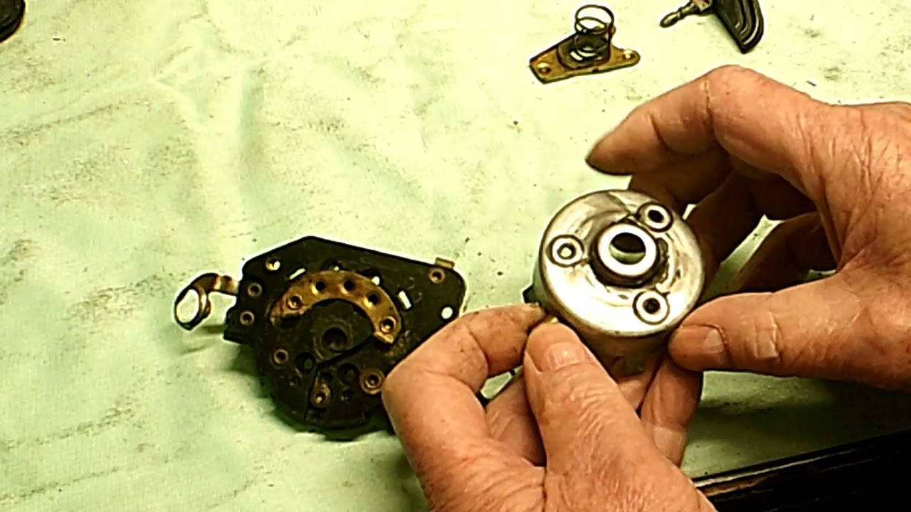 1955 Sears Allstate Puch ignition switch on a 250cc motorcycle