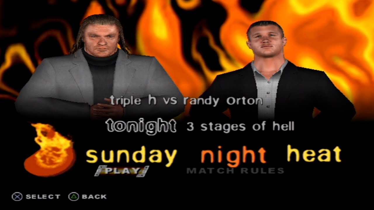 WWE SmackDown! vs. Raw - Triple H VS Randy Orton (3 STAGES OF HELL)