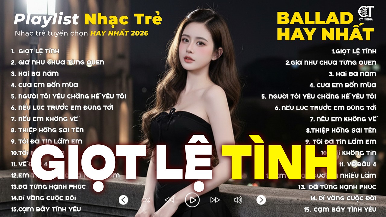 Nhạc Trẻ Ballad Triệu View 2026 | Giọt Lệ Tình, Giá Như Chưa Từng Quen | BXH Top Nhạc Trẻ Hay Nhất