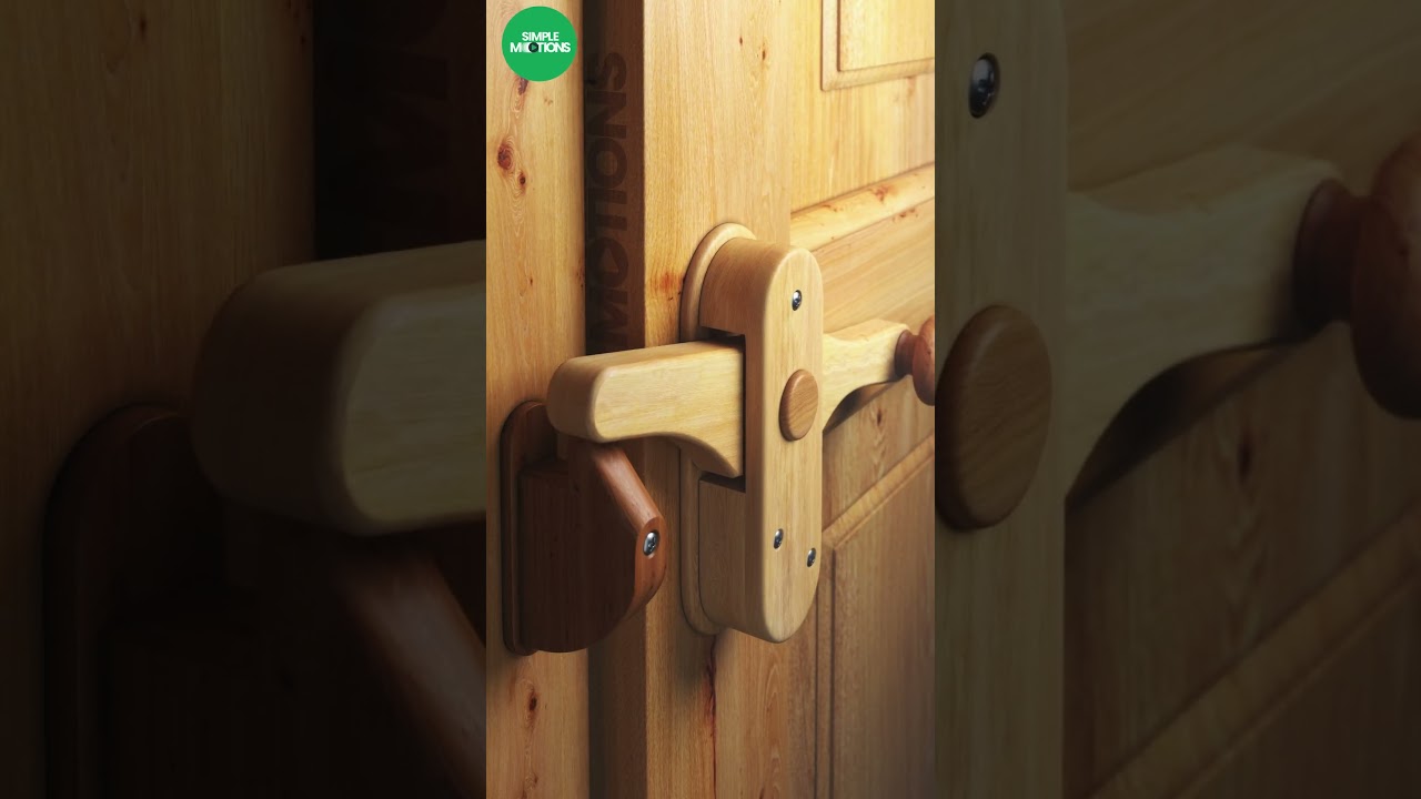 Spring loaded door latch, lock