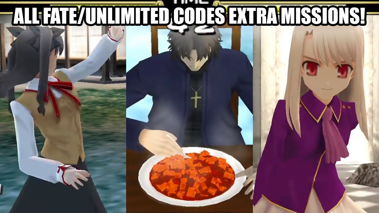 ALL FATE/UNLIMITED CODES EXTRA MISSIONS! 🤩