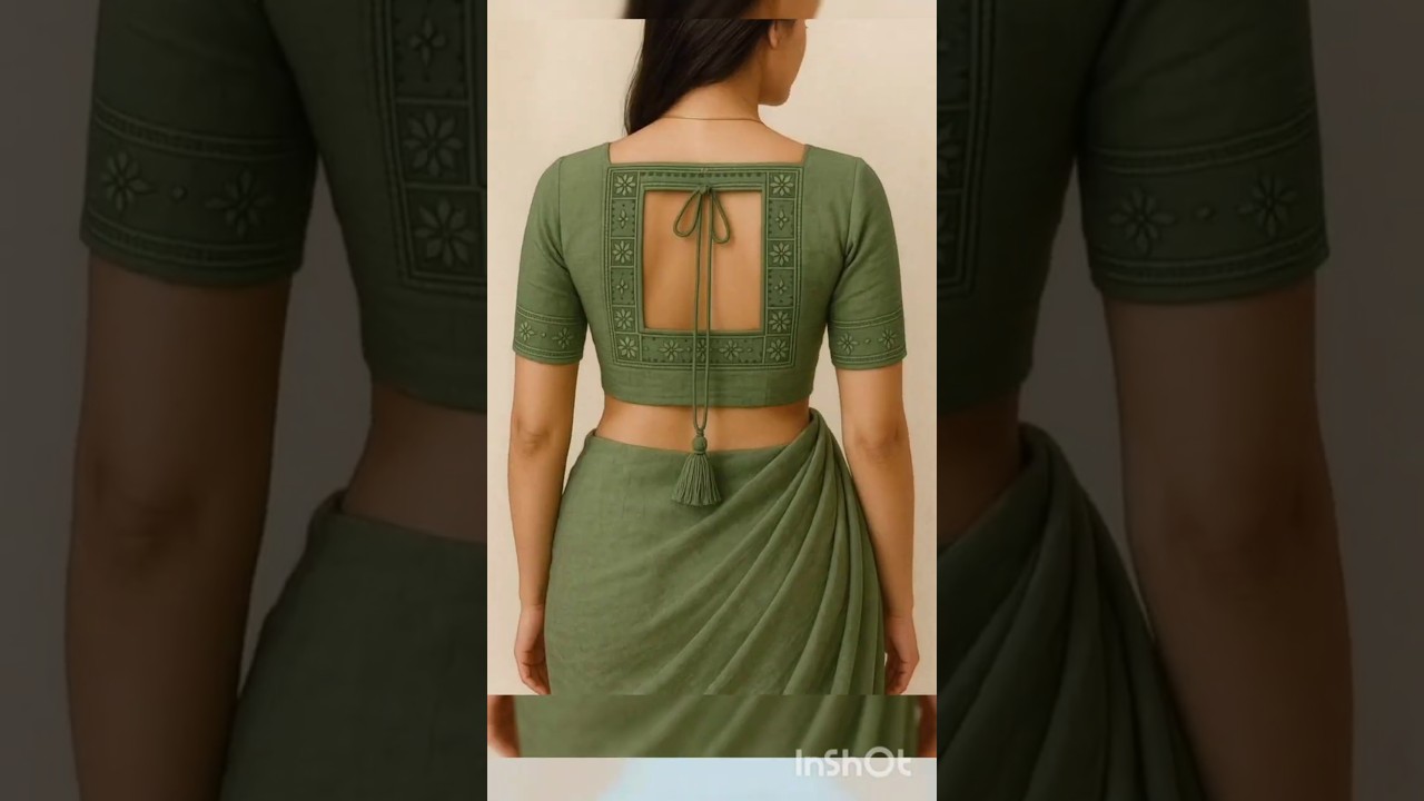 blouse back neck design 😍#fashion #bridal #blouse #ytshorts #ytfeed #trending #viralvideo