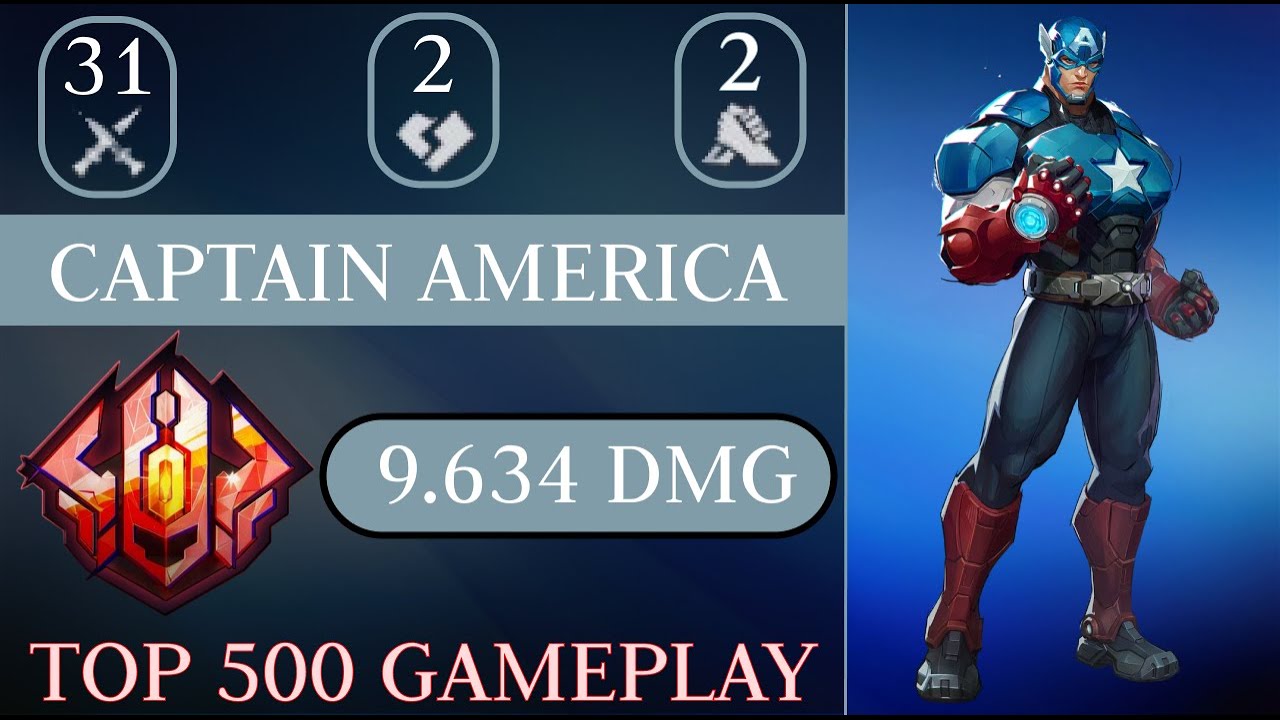 CAPTAIN AMERICA POV GAMEPLAY HIGH ELO Zunair RANKED TOP 500 MARVEL RIVALS
