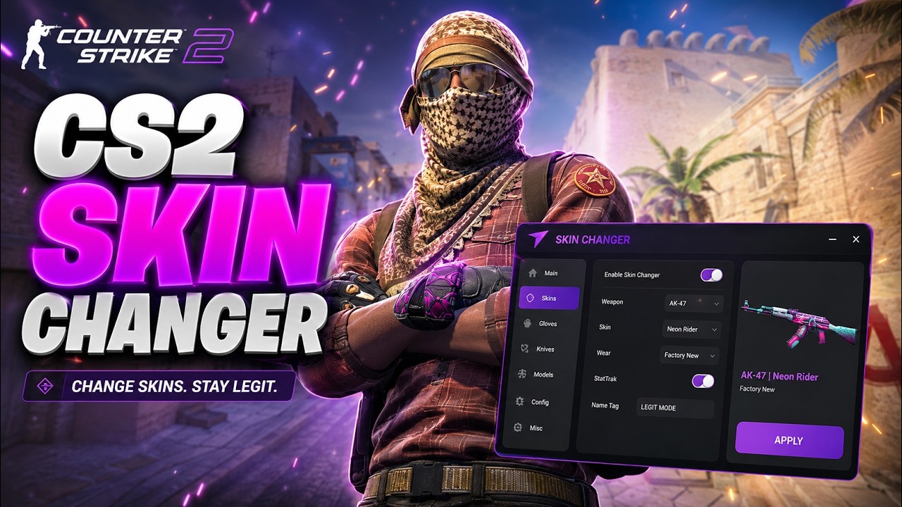 CS2 Skinchanger 2026: Free Undetected Skin Changer + Knife & Gloves (Download)