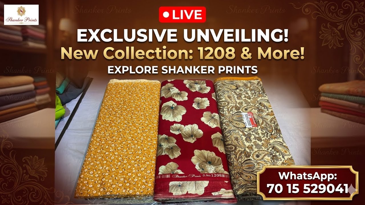 🔴 LIVE: Next Level Camric Fabric | Shankar Brand Special Collection | Order: 7015529041