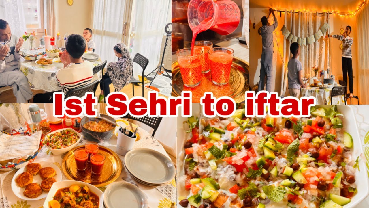 Ist Roza in France | sharing my Sehri to iftar Routine in France 2025 | Black Chana chat #ramadan