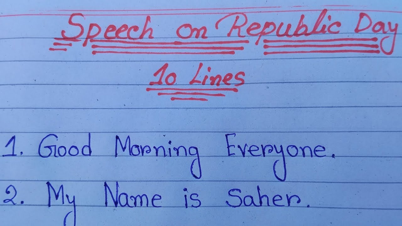 Speech on republic day in 10 lines//10 line speech//republic day speech