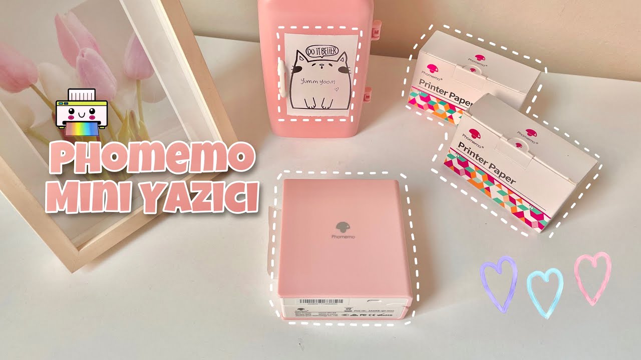 Phomemo Taşınabilir Mini Yazıcı - phomemo nasıl kullanılır // Phomemo mini printer unboxing 🎁