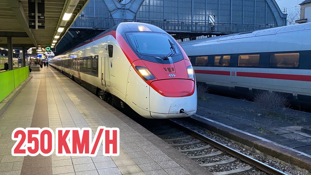 Im SBB Giruno RABe 501als ECE150 von Basel Bad nach Karlsruhe Hbf mit Vmax. 250 km/h in der 2.Klasse