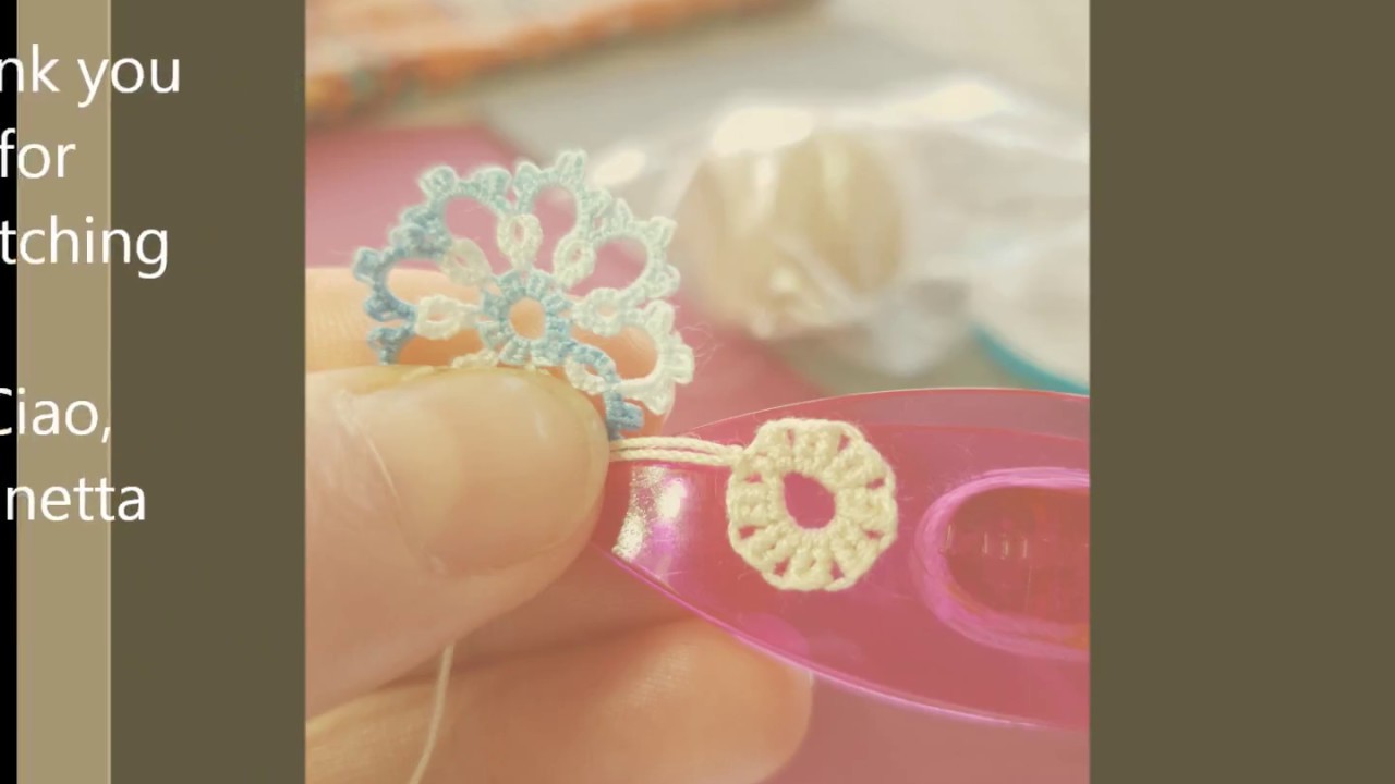 treble tatting - climbing out from the center ring