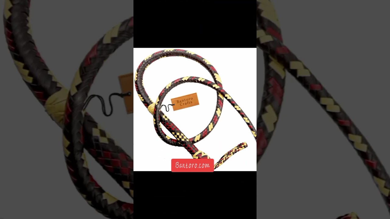 Kangaroo Leather Whip Bullwhip  @bantoro
