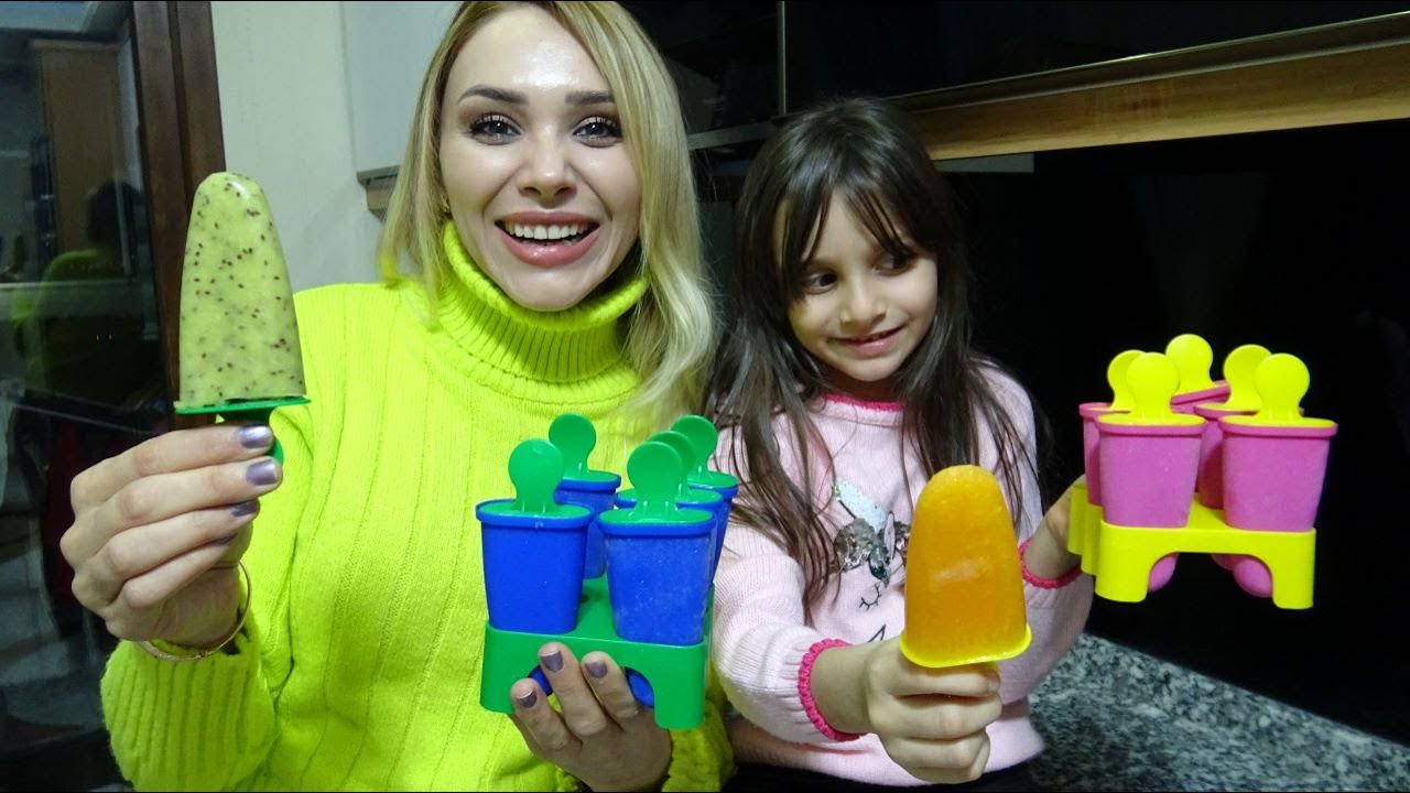 ÇEŞİT ÇEŞİT BUZLU DONDURMA YAPTIK! LİNA'NIN İLK SÜT DİŞİ DÜŞÜYOR! ICE CREAM