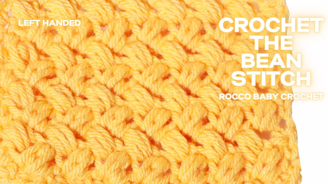 LEFT HANDED TUTORIAL | BEAN STITCH | HOW TO CROCHET