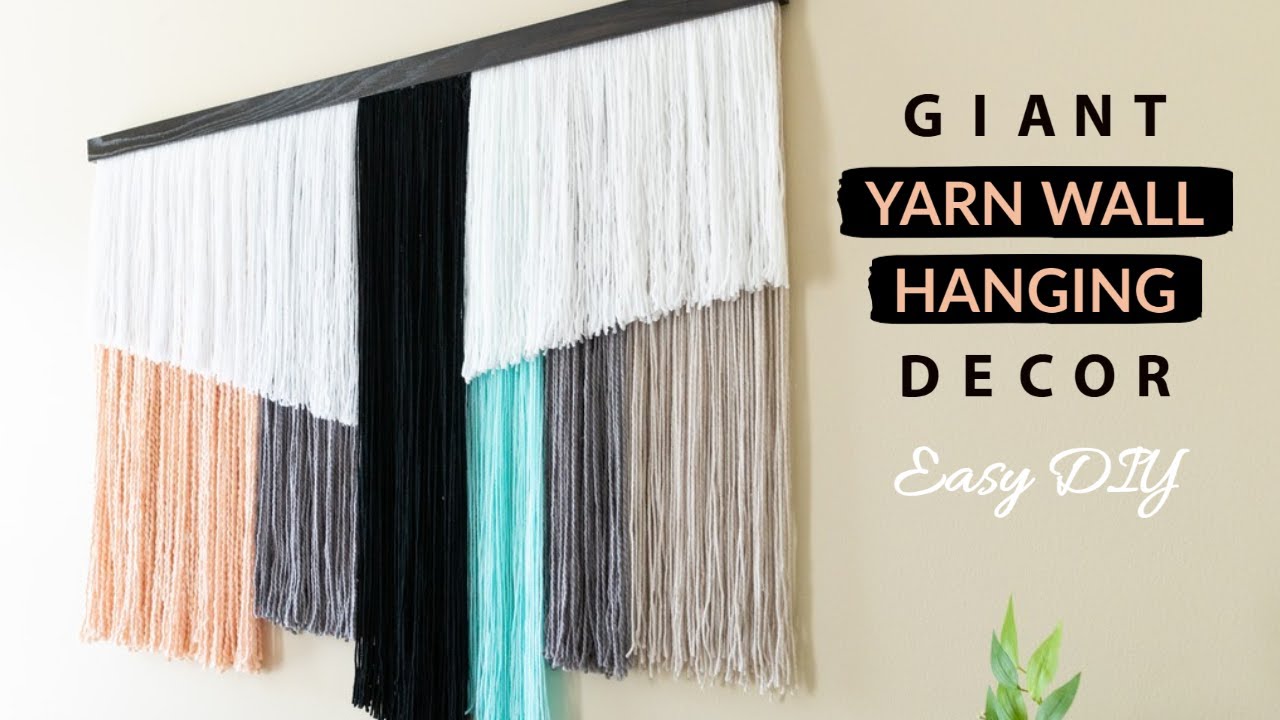 Giant DIY Wall hanging Decor using Yarn
