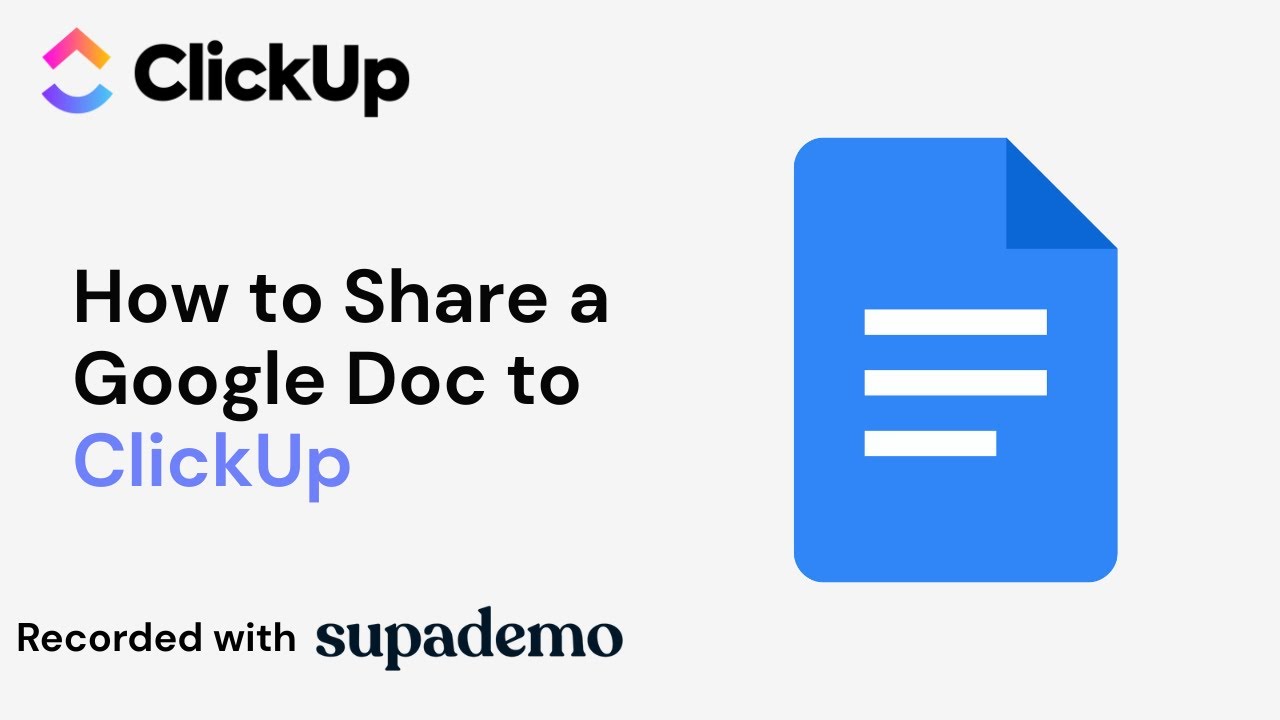 How to Share a Google Doc to ClickUp