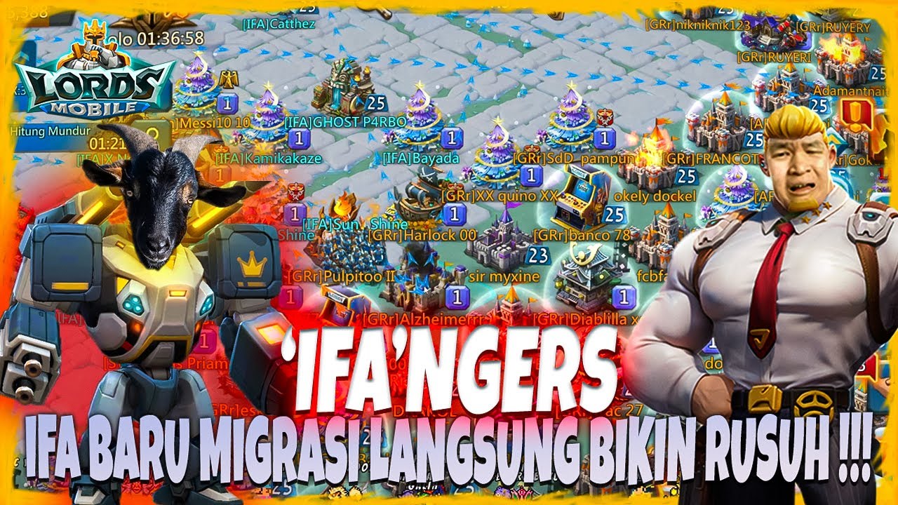 IFA MIGRASI NEW KINGDOM LANGSUNG ACAK - ACAK MUSUH BOY MENCRETKAN !!! - Lords Mobile Indonesia