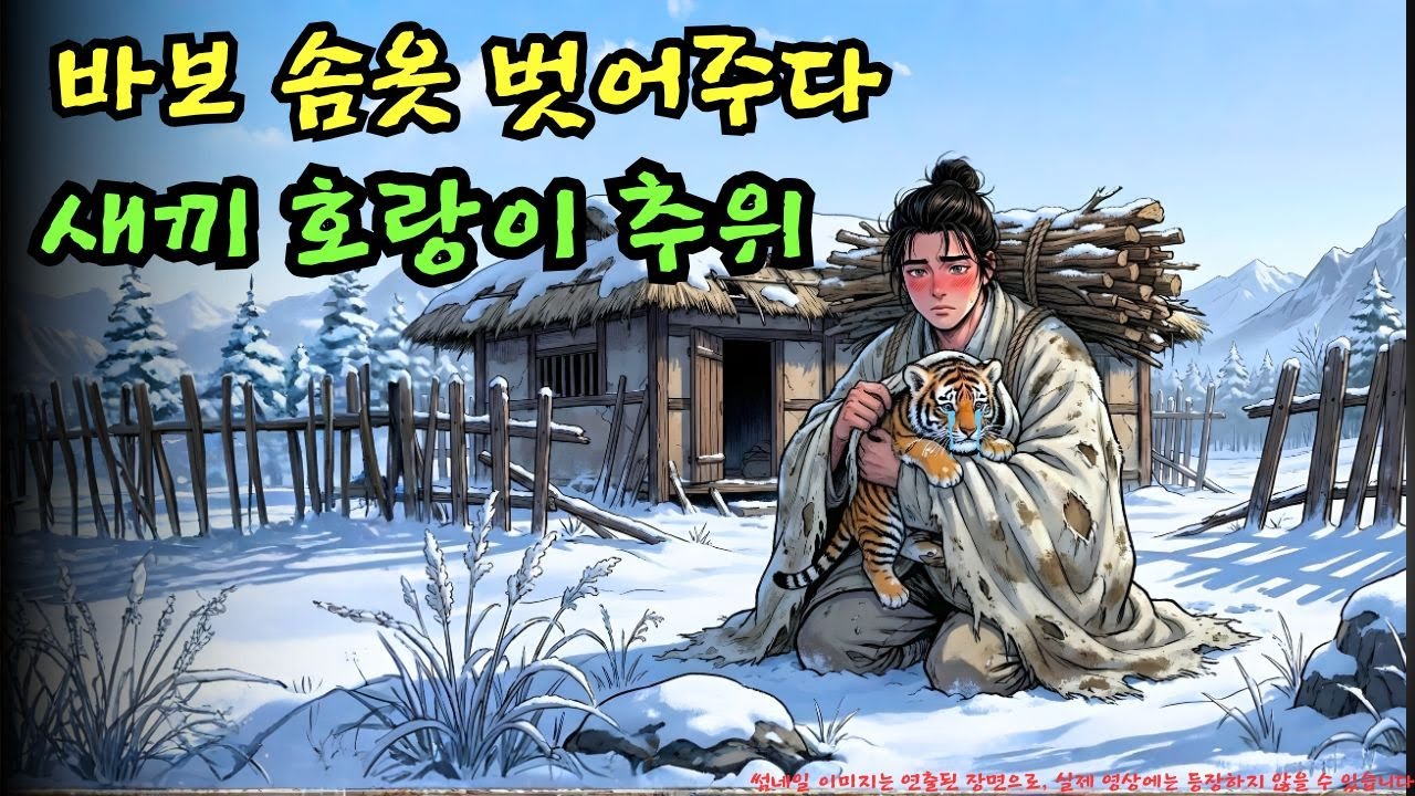 👉 “너도 춥니?” 유일한 솜옷을 벗어 떨고 있던 새끼 호랑이에게 덮어준 바보… 이 선택은 과연 위험하지 않을까? | 야담 |옛날이야기 |민담 |전설 | 설화