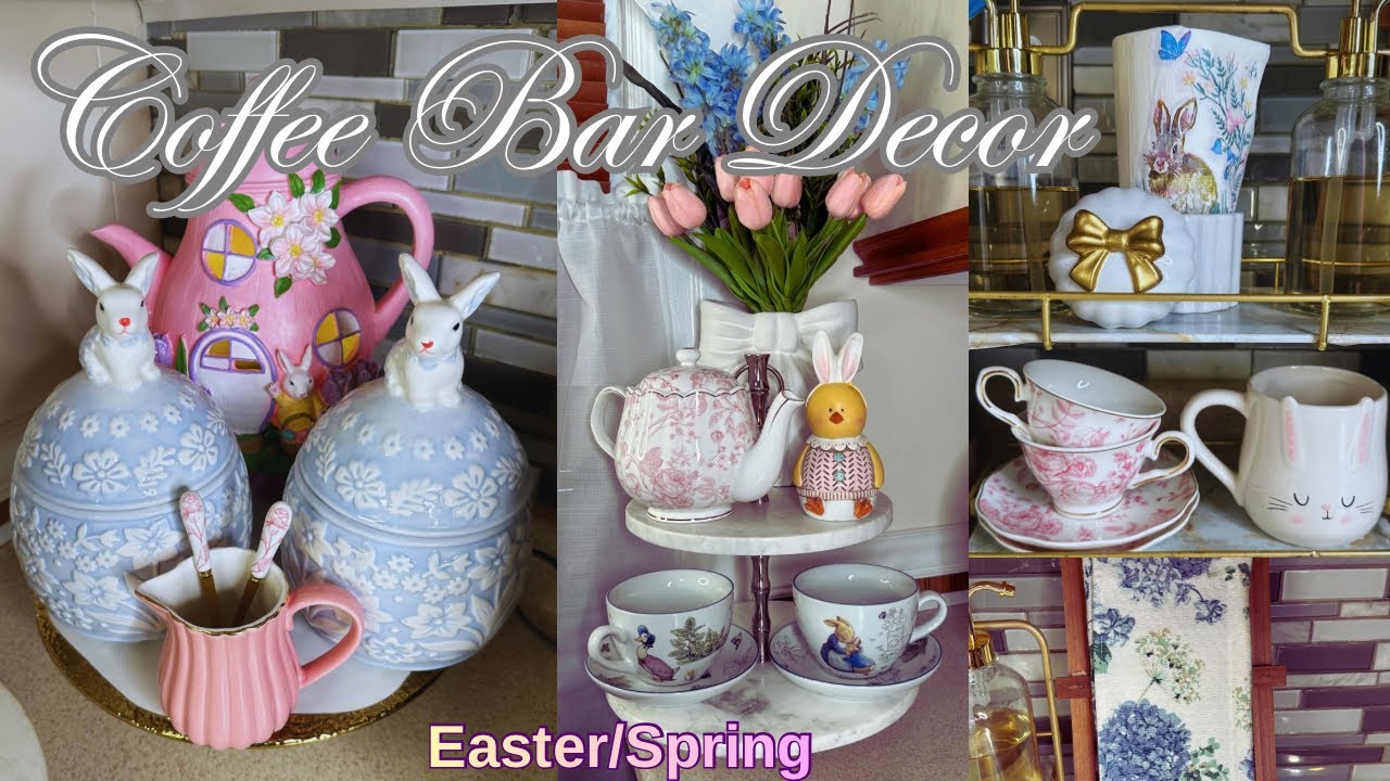 Nueva decoración para Primavera🌷Como decorar la ESTACIÓN del CAFÉ/Easter and Spring Decor ideas.