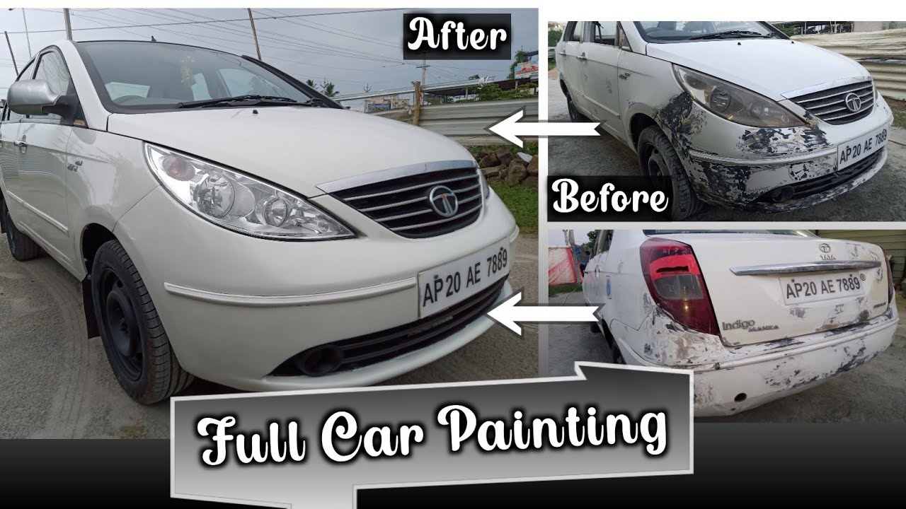 Tata indigo manza full body car painting|#pearl #white|#luxuriant #car #spray