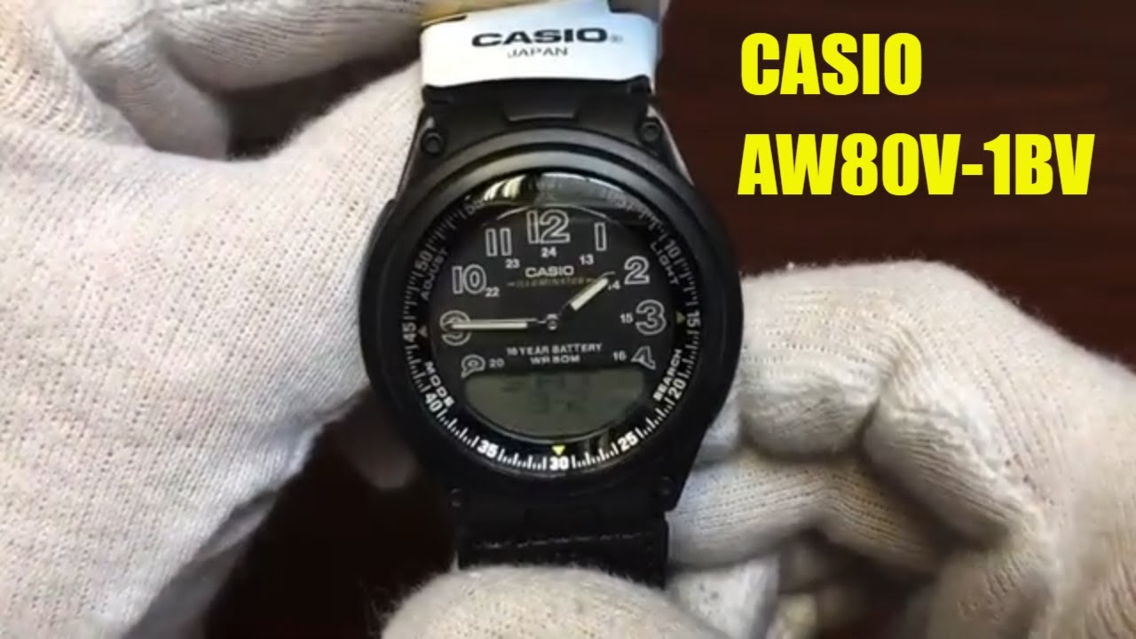 Unboxing Black Casio Digital Analog Sport Watch AW80V-1BV