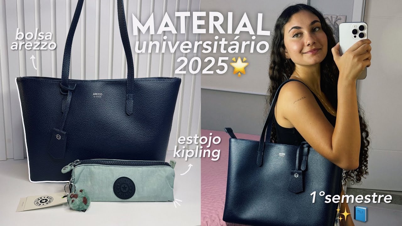 meu material universitário 📘✨ *unboxing bolsa e estojo*