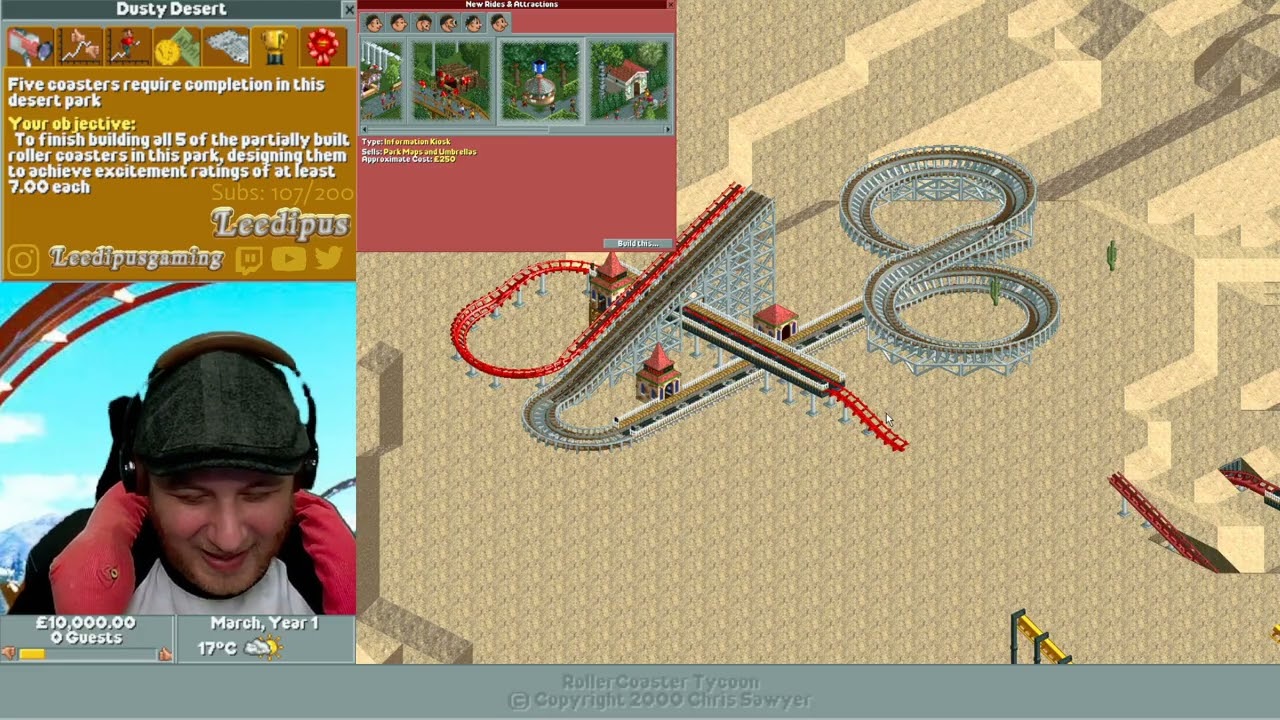 Dusty Desert - Rollercoaster Tycoon Scenario 47 - Leedipus Uncut - TycoonTuesday