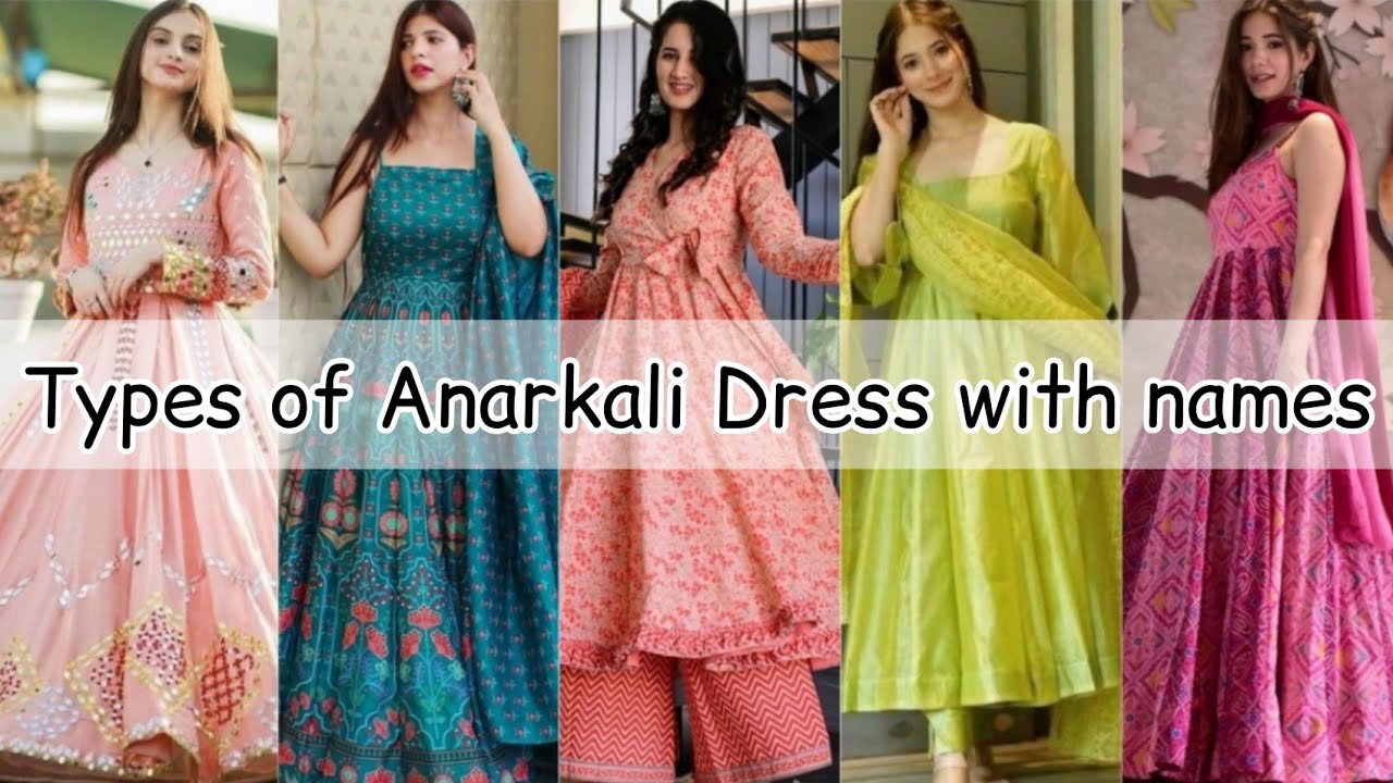 Types of anarkali kurti dress with names/Anarkali kurti dress design pattern/Types of anarkali suit