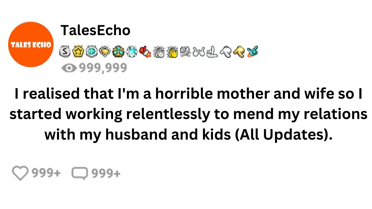 I realised that I'm a horrible mother and wife so I started working relentlessly to mend my relation